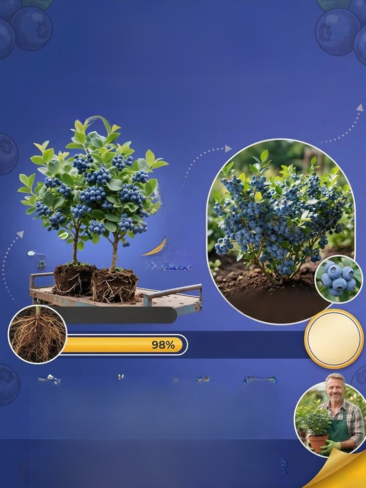 [Large Fruit, High Yield] Duke Blueberry Saplings, Large Fruit, Potted Plants