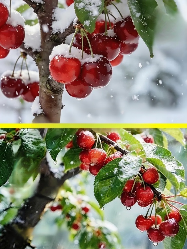 Short-stemmed cherry seedlings