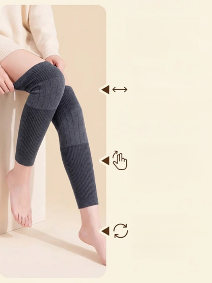 Extra Long Wool Warm Knee Pads