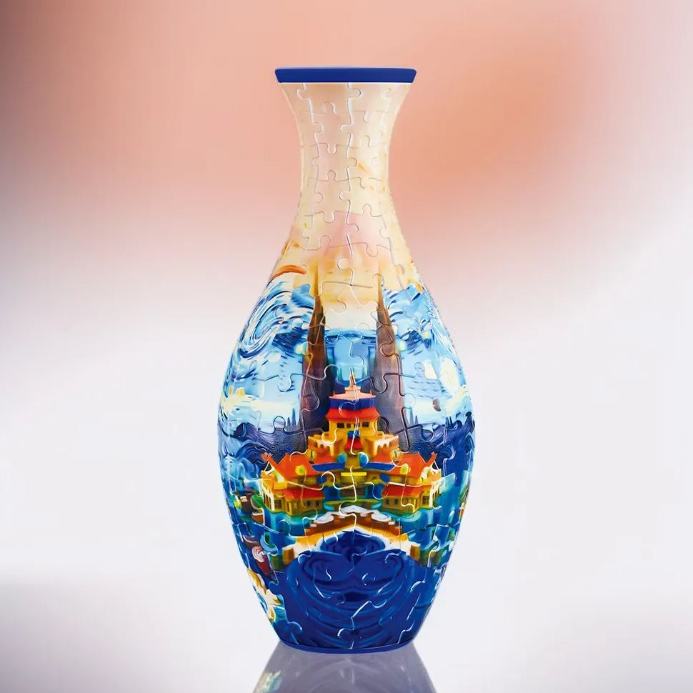 3D puzzle vase living room decoration