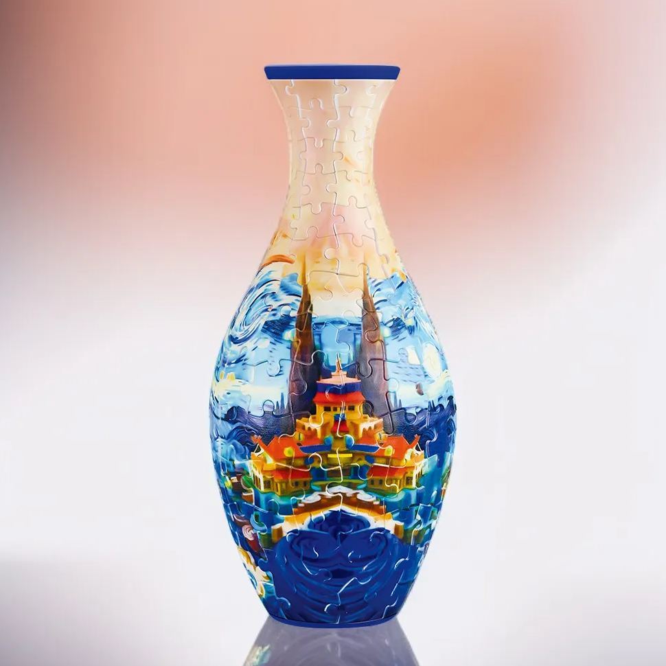 3D puzzle vase living room decoration