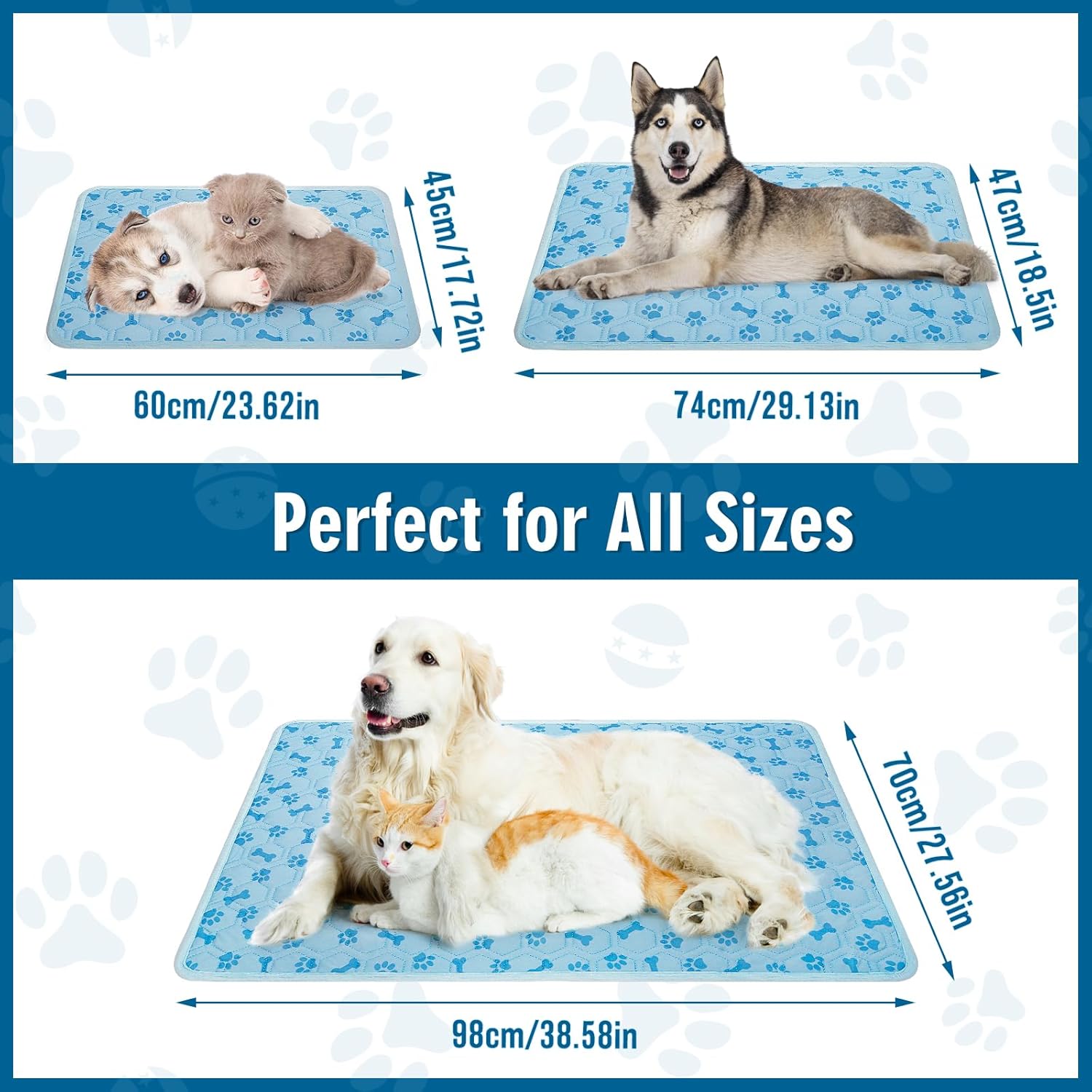 Upgraded Cooling Mat for Dogs,Washable Pet Cooling Pad for Cats 