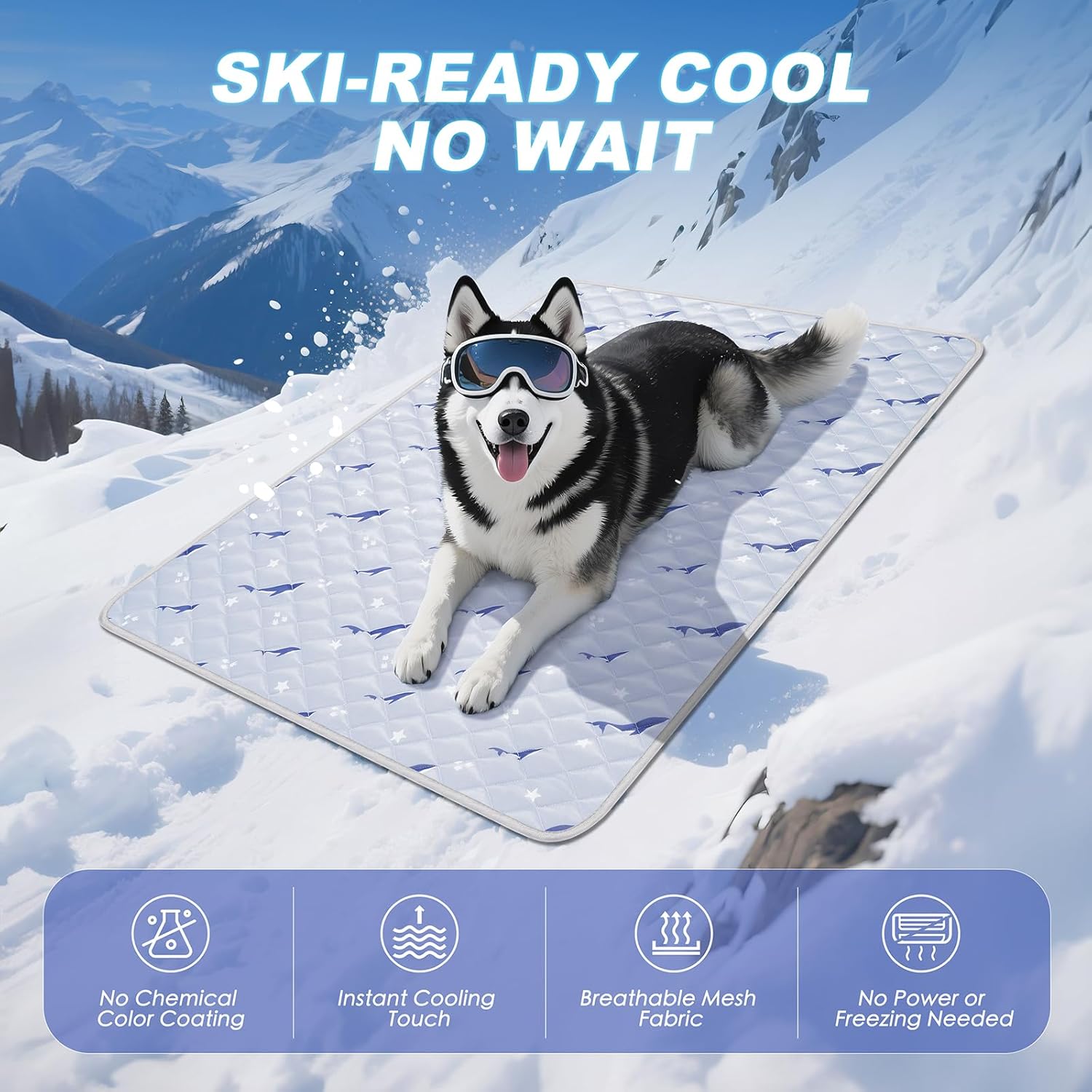 Dog Cooling Mat, Breathable Dog Bed with Non-Slip Design