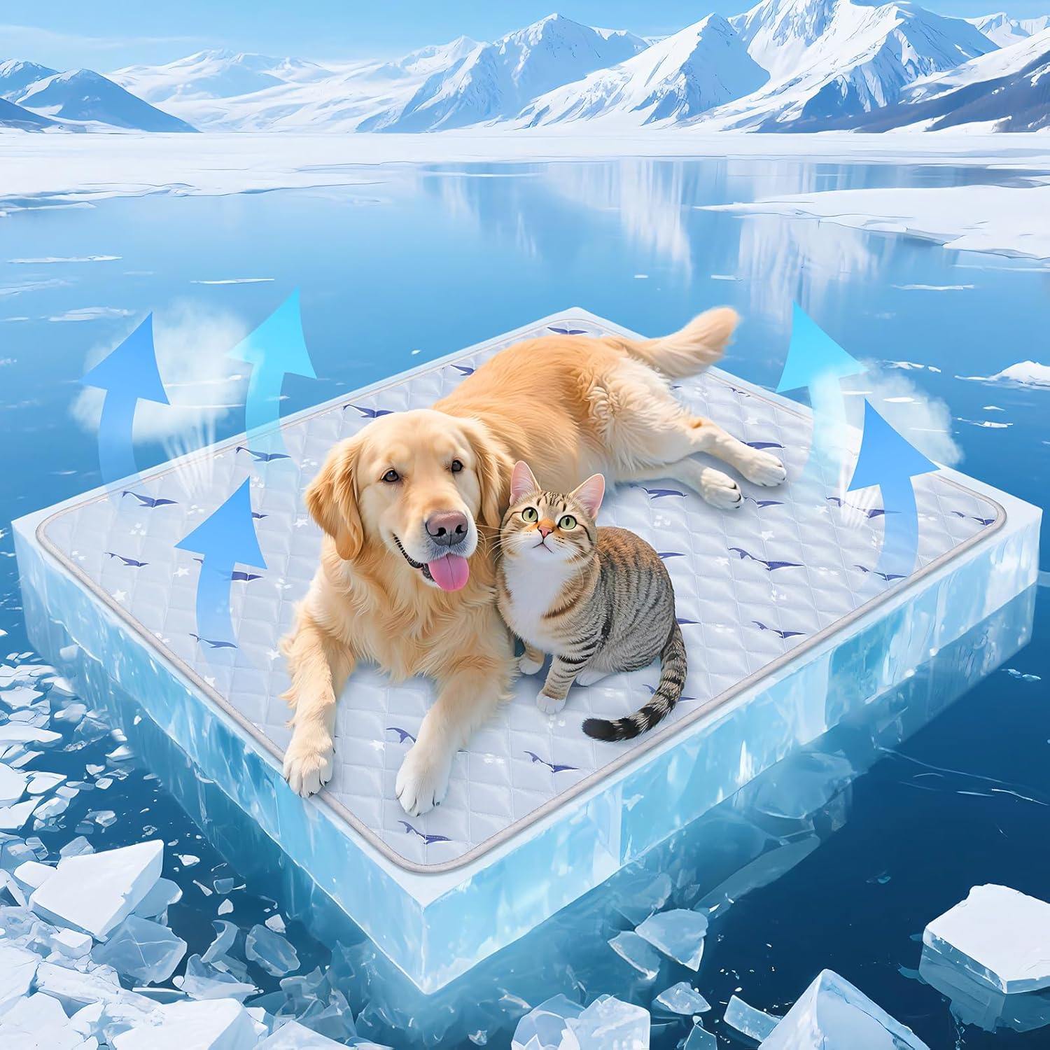 Dog Cooling Mat, Breathable Dog Bed with Non-Slip Design