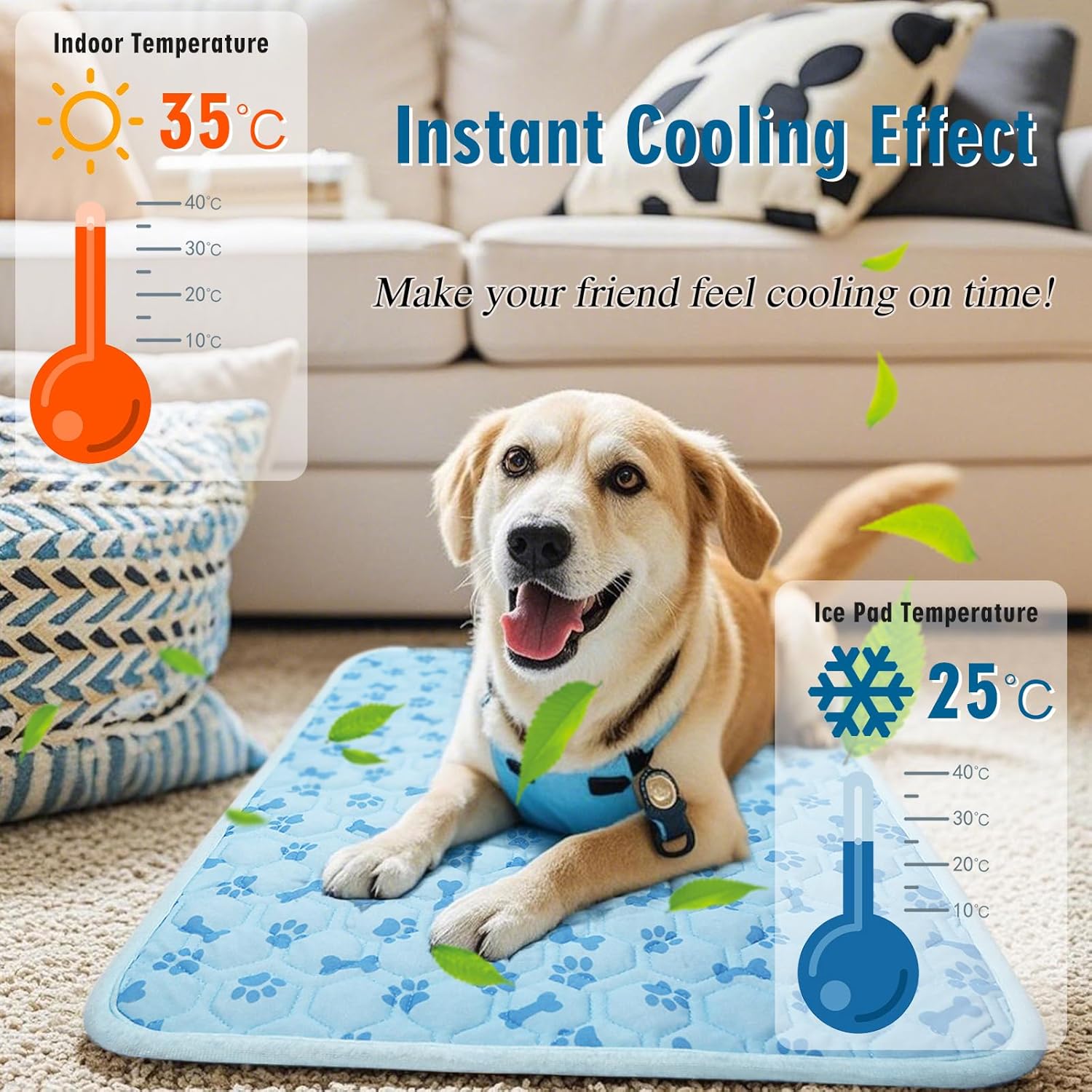 Upgraded Cooling Mat for Dogs,Washable Pet Cooling Pad for Cats 
