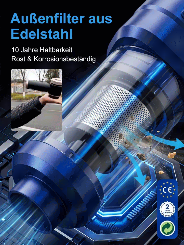 KI-gestützter intelligenter kabelloser Autostaubsauger