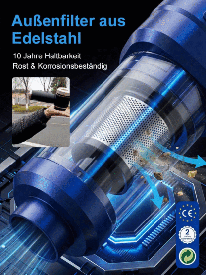 KI-gestützter intelligenter kabelloser Autostaubsauger