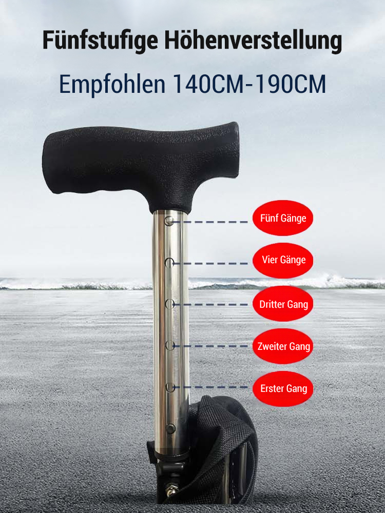 Outdoor klappbarer Gehstockstuhl, Gehstockhocker für Senioren