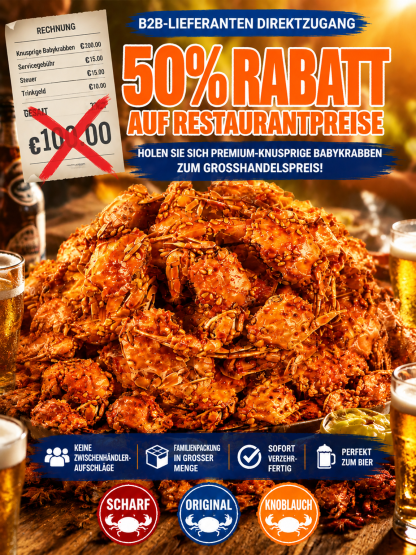 1+1 Gratis🎁 Norwegische Tiefsee‑Minikrabben | Premium Wildfang, Blutzuckerfreundlich | 80 Stück 🦀