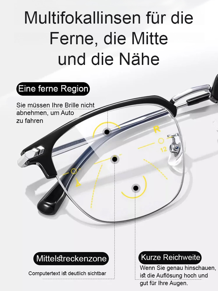 Automatische Zoom Augenbrauenhalter Anti Blaulicht Lesebrille