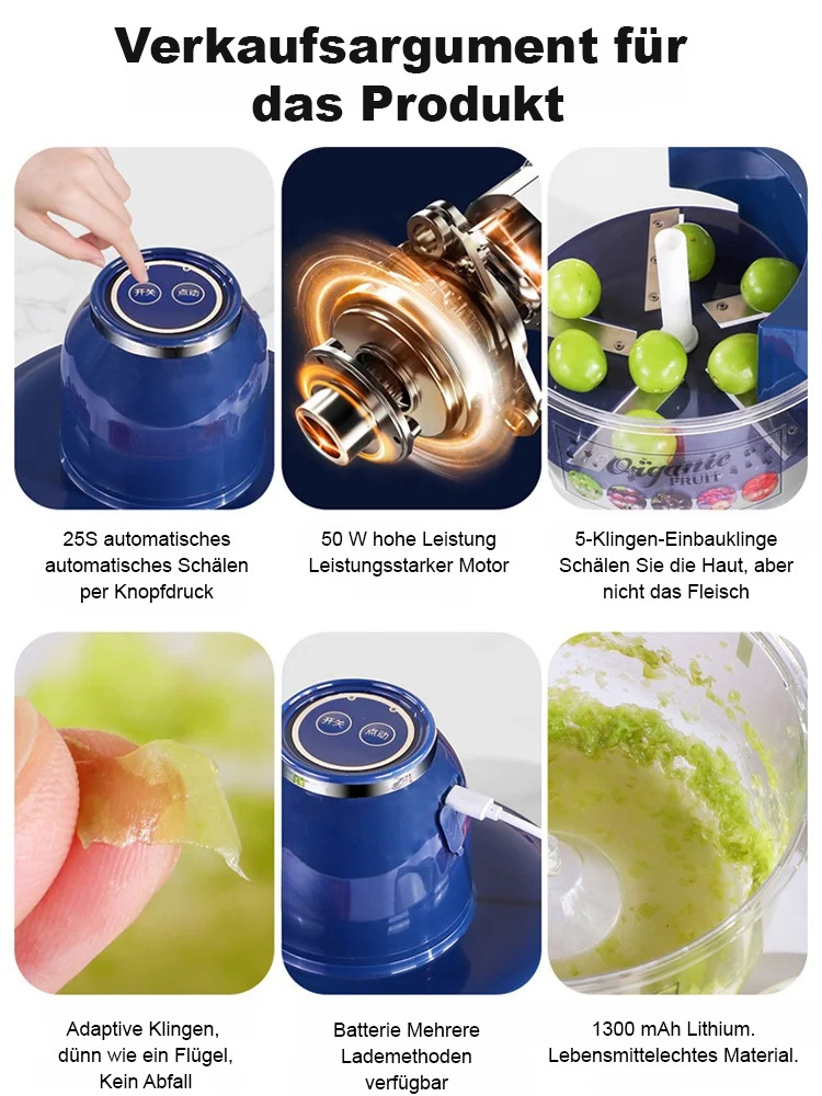 Tragbares automatisches Obstschälgerät