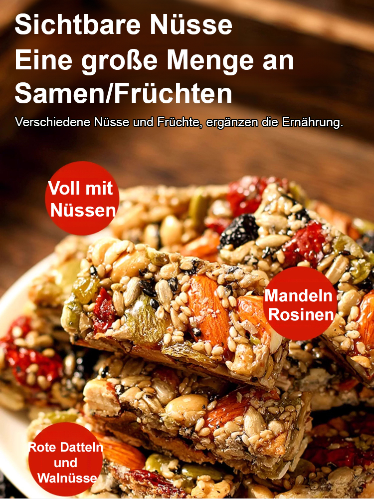 【Zuckerfrei & äußerst sättigend】Handgeschnittener Nuss- und Schatzkuchen