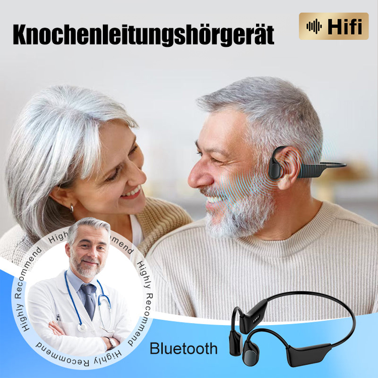 [Offenes Design, 24-Stunden-Tragekomfort – so leicht, als wäre nichts am Ohr.]Knochenleitungs-Bluetooth-Kopfhörer-Hörgerät