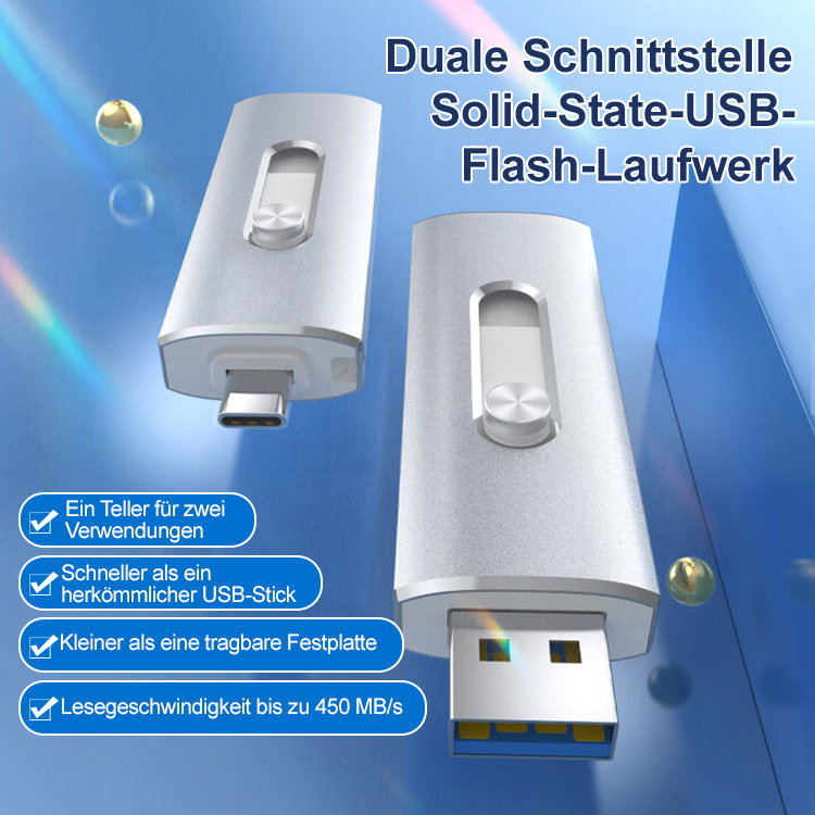 Plug-and-Play】Großkapazitäts-4-in-1-USB-Stick