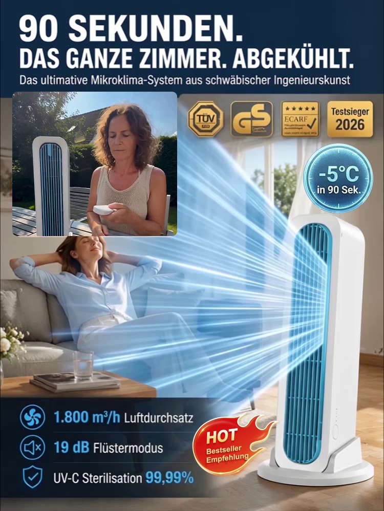 ❄️ KÜHLER ALS EINE KLIMAANLAGE! Erlebe das tragbare High-End-Kühlwunder der neuesten Generation! 