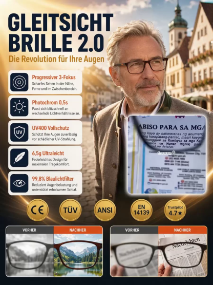 👓Erlebedie ultimative Freiheit mit unserer selbsttönenden Sport-Lesebrille! ✨ 4-in-1: Automatische Lesebrille + Premium-Sonnenbrille + Nachtsichtbrille + Sportbrille