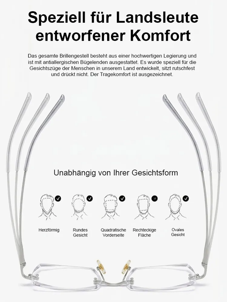 [Keine Augenuntersuchung erforderlich] Jena Optik-Technologie – „Starry Sky“ Smart-Gleitsichtgläser | Automatische Fokussierung für Nah- und Fernsicht | Blaulichtfilter | Lichtempfindliche, farbwechselnde Gläser | Ultraleichte Titanfassung 💎👓