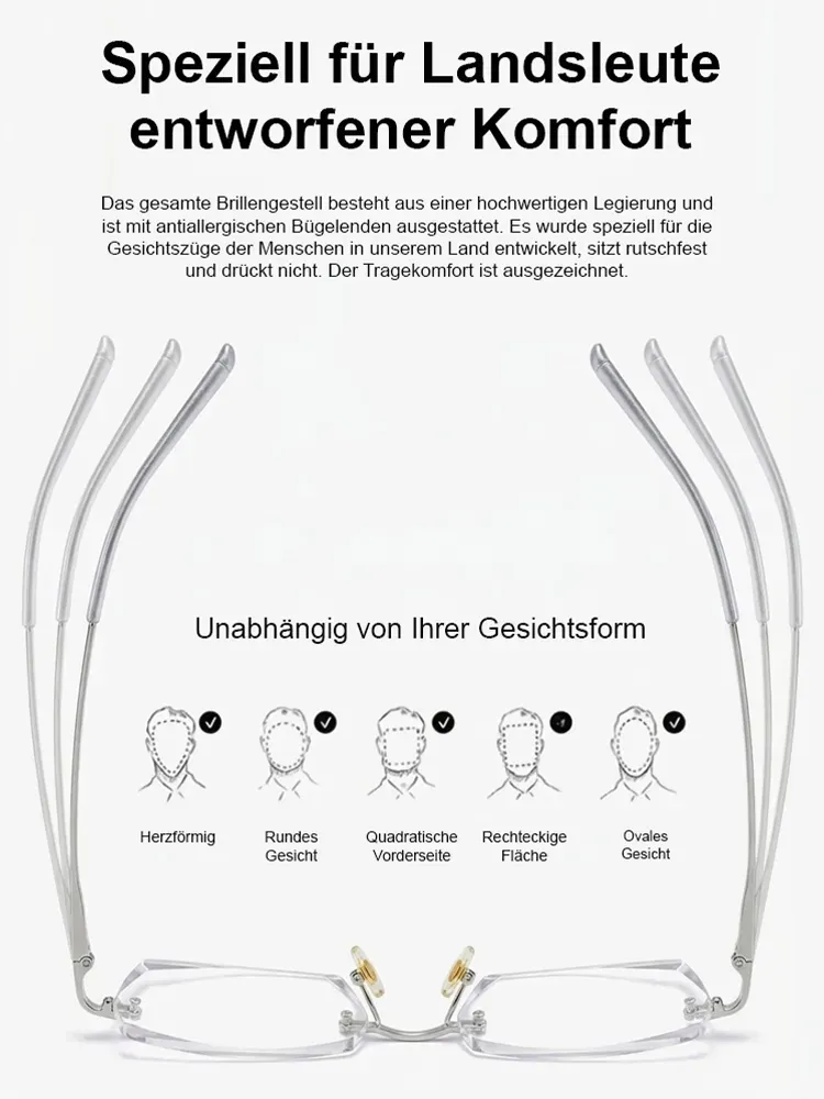 [Keine Augenuntersuchung erforderlich] Jena Optik-Technologie – „Starry Sky“ Smart-Gleitsichtgläser | Automatische Fokussierung für Nah- und Fernsicht | Blaulichtfilter | Lichtempfindliche, farbwechselnde Gläser | Ultraleichte Titanfassung 💎👓