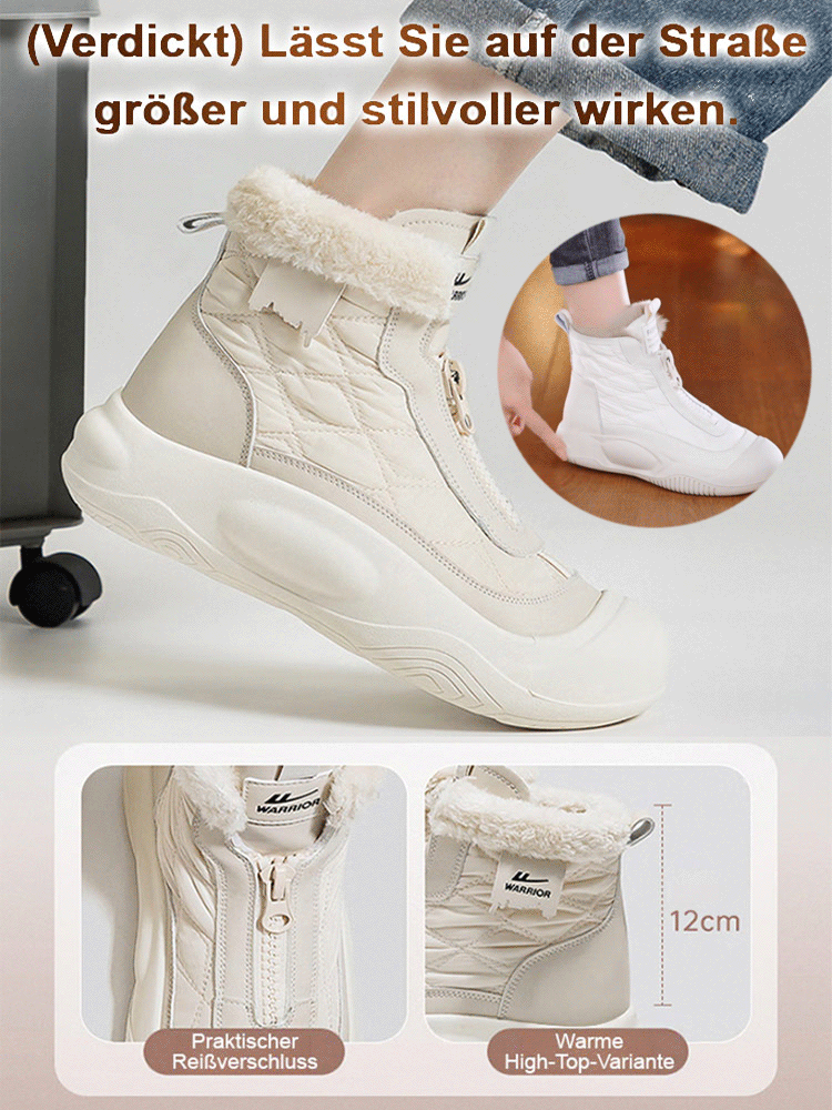 Ultraleichte und äußerst bequeme Winterstiefel für Damen aus dickem Leder