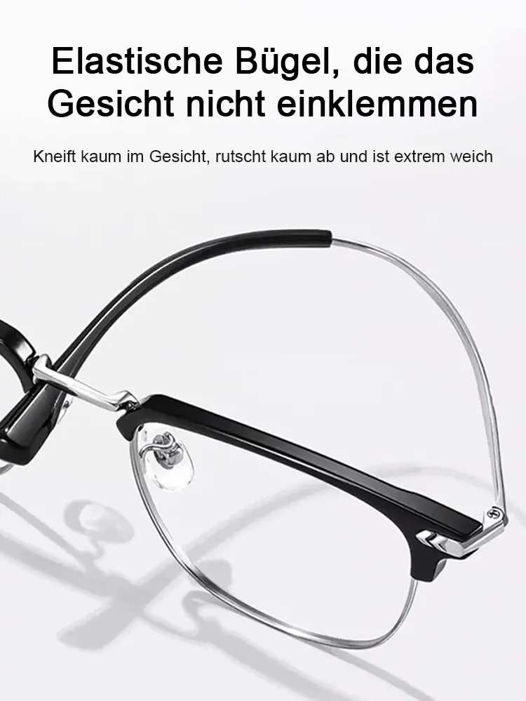 Automatische Zoom Augenbrauenhalter Anti Blaulicht Lesebrille