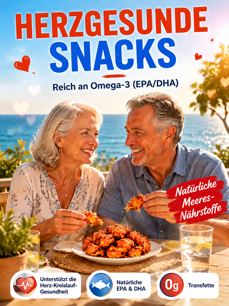 1+1 Gratis🎁 Norwegische Tiefsee‑Minikrabben | Premium Wildfang, Blutzuckerfreundlich | 80 Stück 🦀