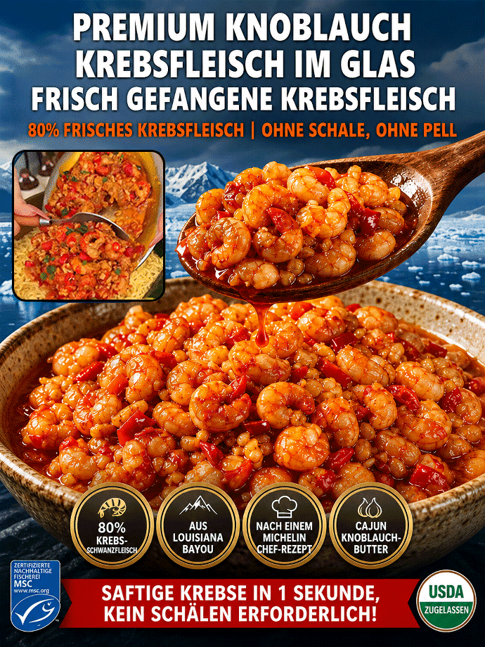 Premium-Knoblauchgarnelen im Glas