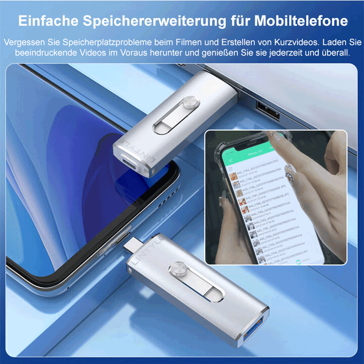Plug-and-Play】Großkapazitäts-4-in-1-USB-Stick