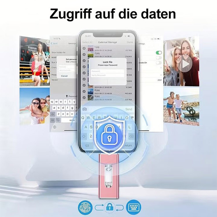 Plug-and-Play】Großkapazitäts-4-in-1-USB-Stick