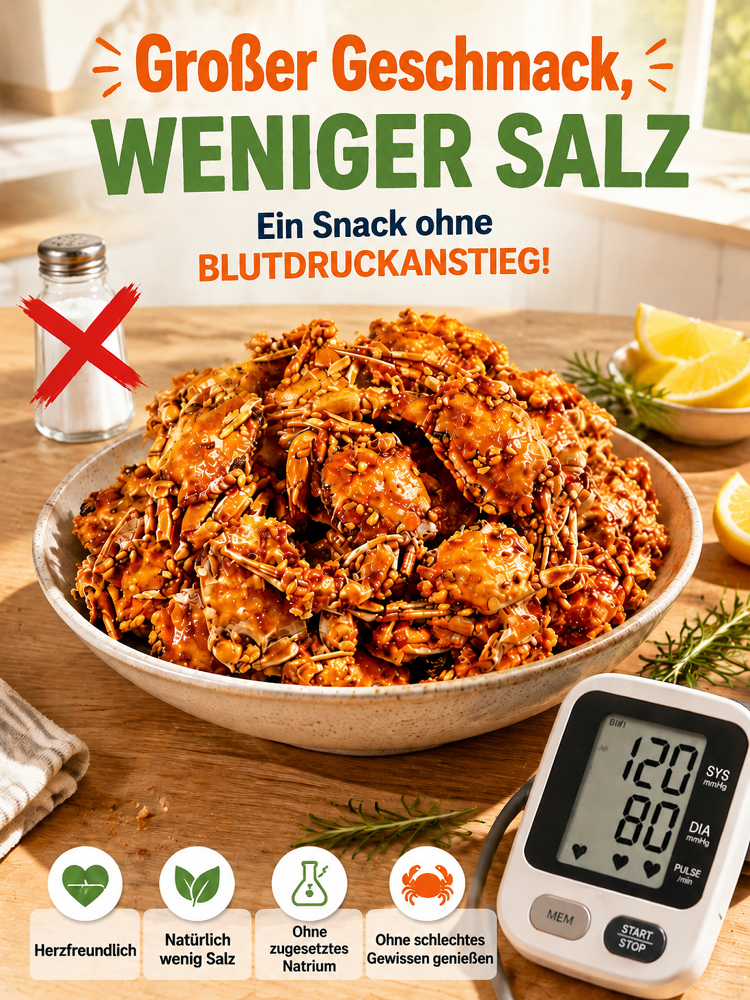 1+1 Gratis🎁 Norwegische Tiefsee‑Minikrabben | Premium Wildfang, Blutzuckerfreundlich | 80 Stück 🦀