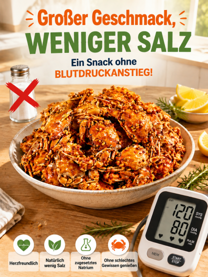 1+1 Gratis🎁 Norwegische Tiefsee‑Minikrabben | Premium Wildfang, Blutzuckerfreundlich | 80 Stück 🦀