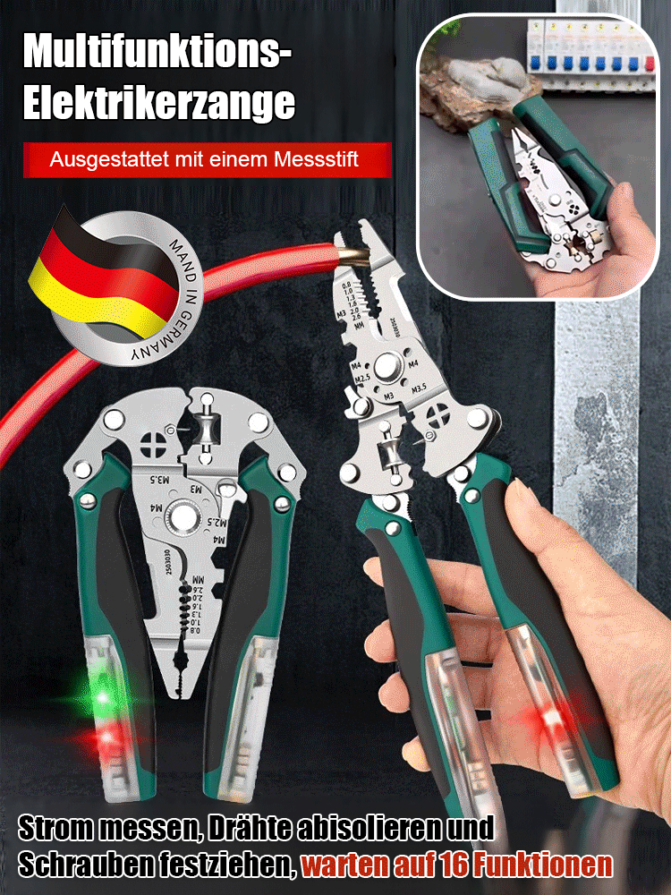 Drei Funktionen in einer Zange ⚡30 Jahre Berufserfahrung, zertifiziert durch professionelle Elektriker