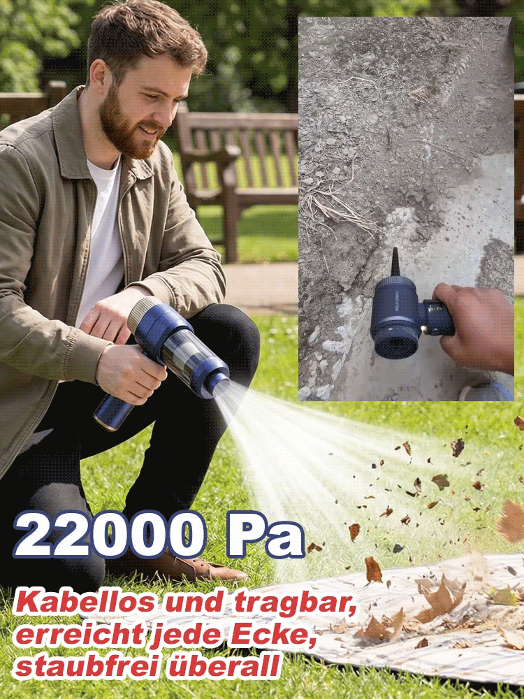 KI-gestützter intelligenter kabelloser Autostaubsauger