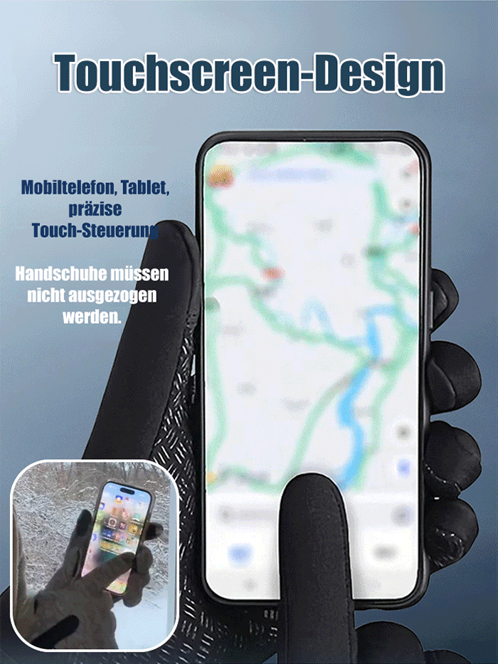 Bei -40 °C verwendbar] Windabweisende, wasserdichte Touchscreen-Handschuhe mit warmem Gefühl