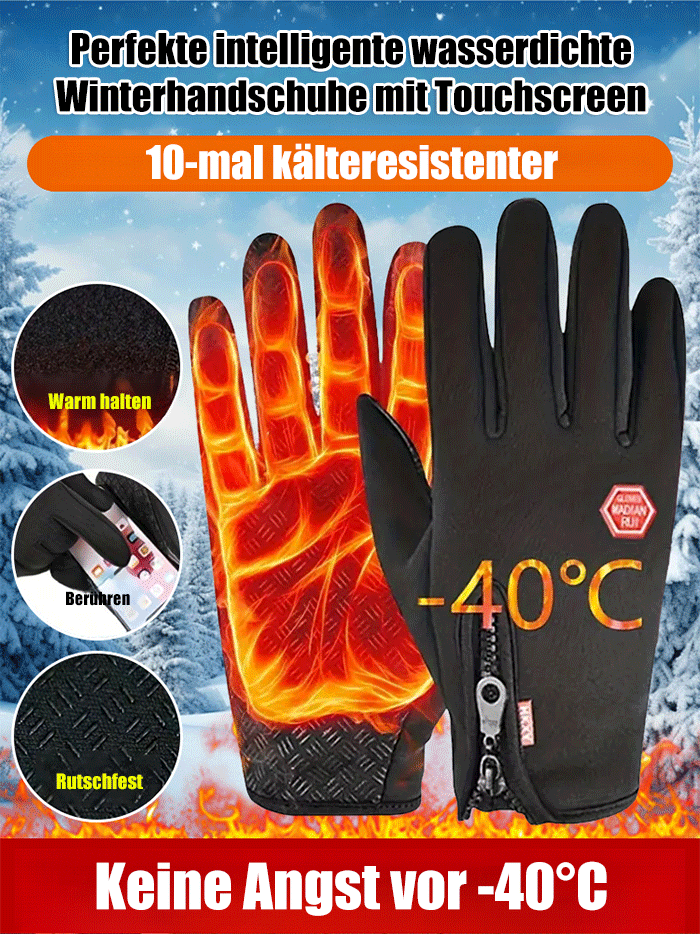 Bei -40 °C verwendbar] Windabweisende, wasserdichte Touchscreen-Handschuhe mit warmem Gefühl