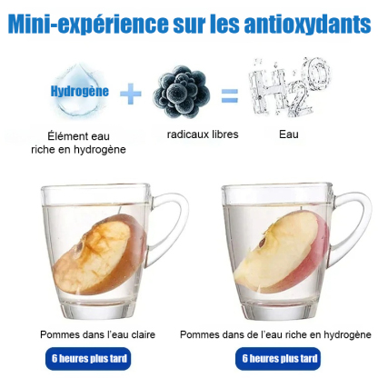 tasse d'eau riche en hydrogène