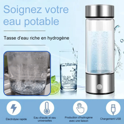 tasse d'eau riche en hydrogène