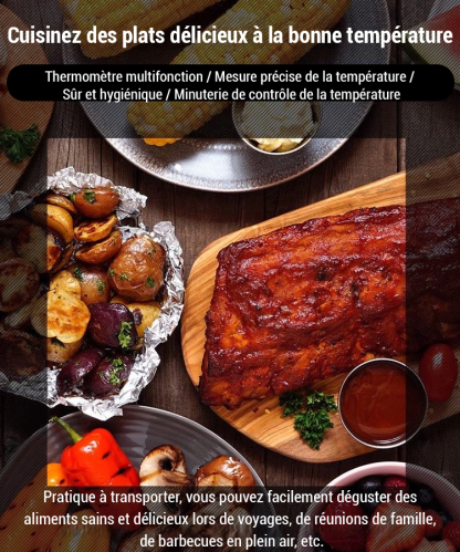 Thermomètre bluetooth pour viande grillée