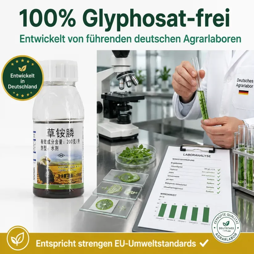 👍Von deutschen Experten empfohlen-Ultimatives Profi-Unkrautvernichter-Konzentrat✅ 1 Kappe = 1000 m² gegen alle Unkrautarten 1 Kappe für 1000 m² – Sichtbar in 3 Stunden & 3-fache Geld-zurück-Garantie ！
