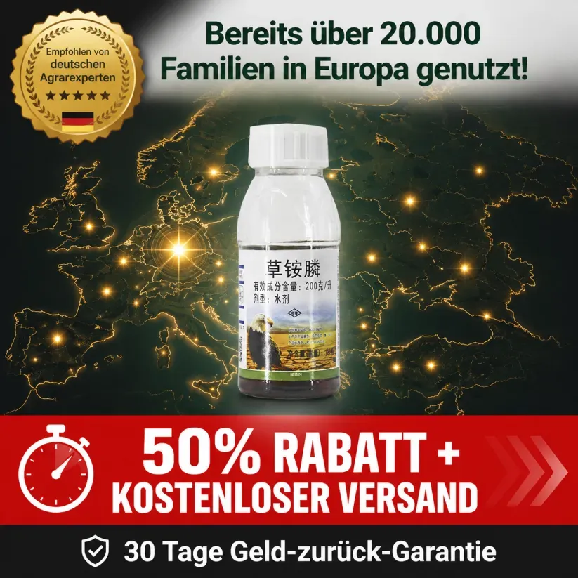 👍Von deutschen Experten empfohlen-Ultimatives Profi-Unkrautvernichter-Konzentrat✅ 1 Kappe = 1000 m² gegen alle Unkrautarten 1 Kappe für 1000 m² – Sichtbar in 3 Stunden & 3-fache Geld-zurück-Garantie ！