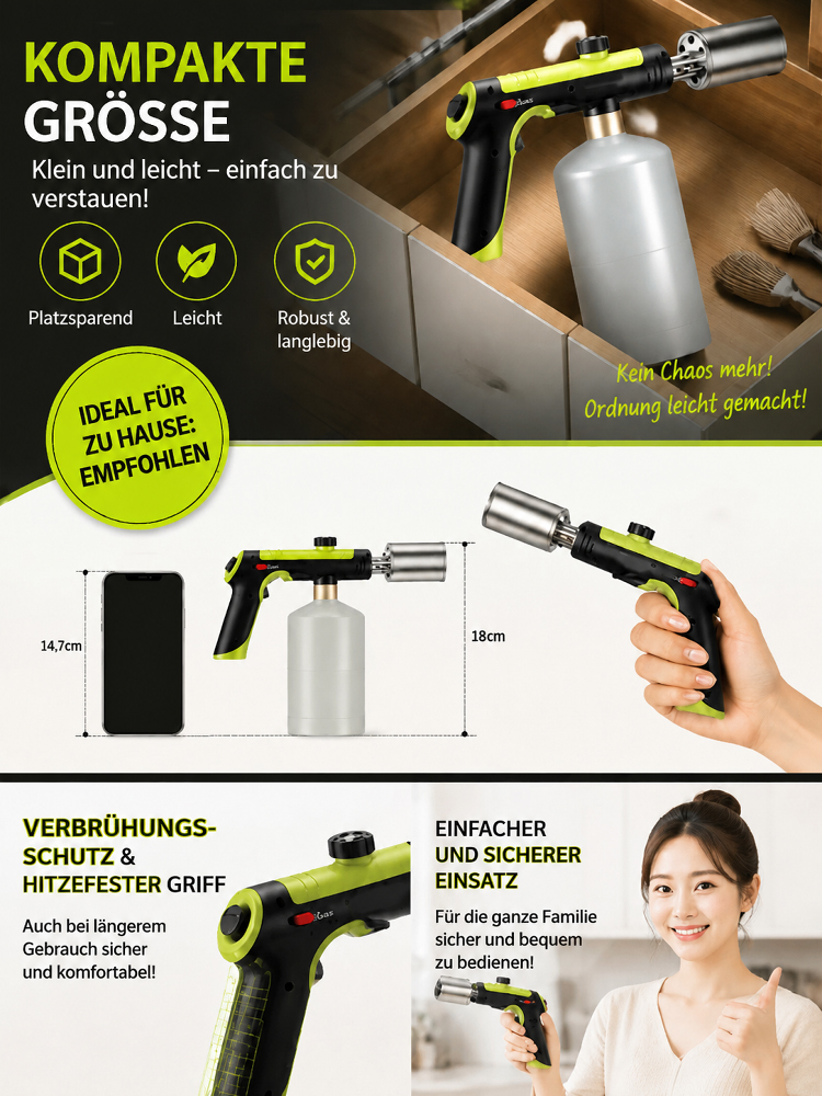 【12.000W Power & 1760°C Hitze】Industrie-Flammenwerfer