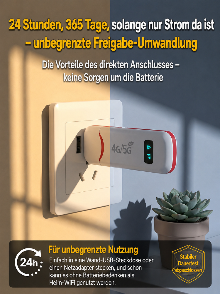 📡 Tragbares 5G-WLAN | Dauerhaft kostenloses Internet | Satellitentechnologie nach Militärstandard | Keine SIM-Karte erforderlich | Unterstützt 10 Geräte 📶✨