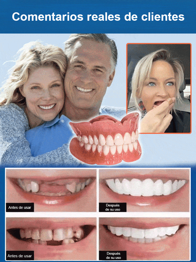  Perfecta sonrisa con dentadura postiza