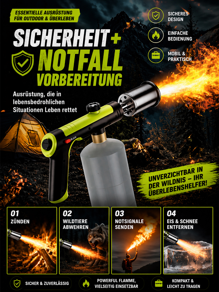 【12.000W Power & 1760°C Hitze】Industrie-Flammenwerfer