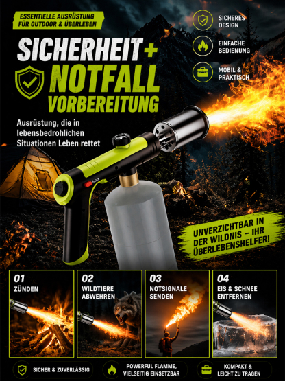 【12.000W Power & 1760°C Hitze】Industrie-Flammenwerfer