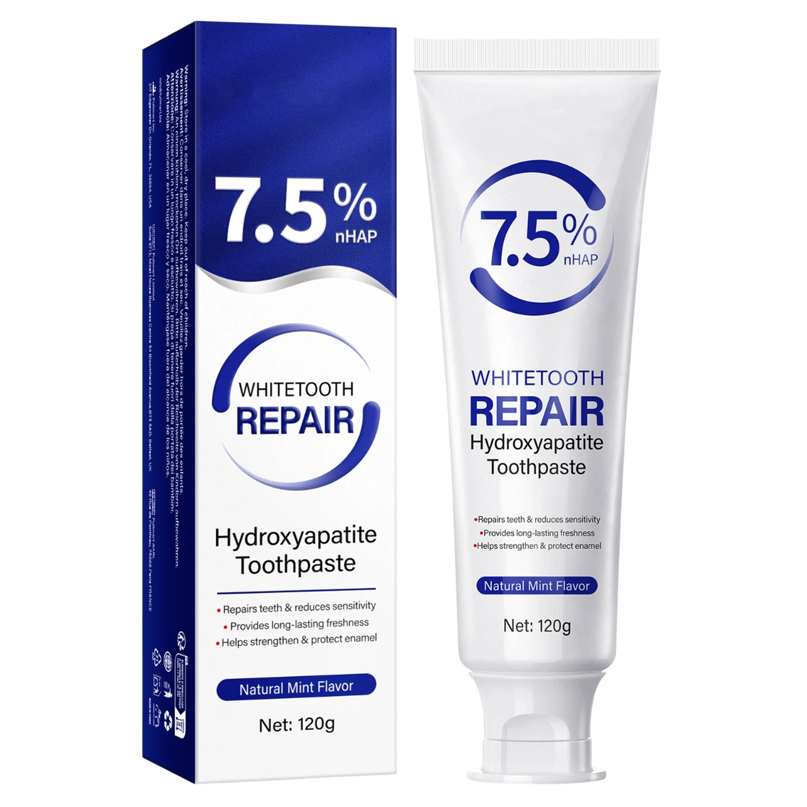 【Reines natürliches organisches Material】Hydroxylapatit-Zahnpasta