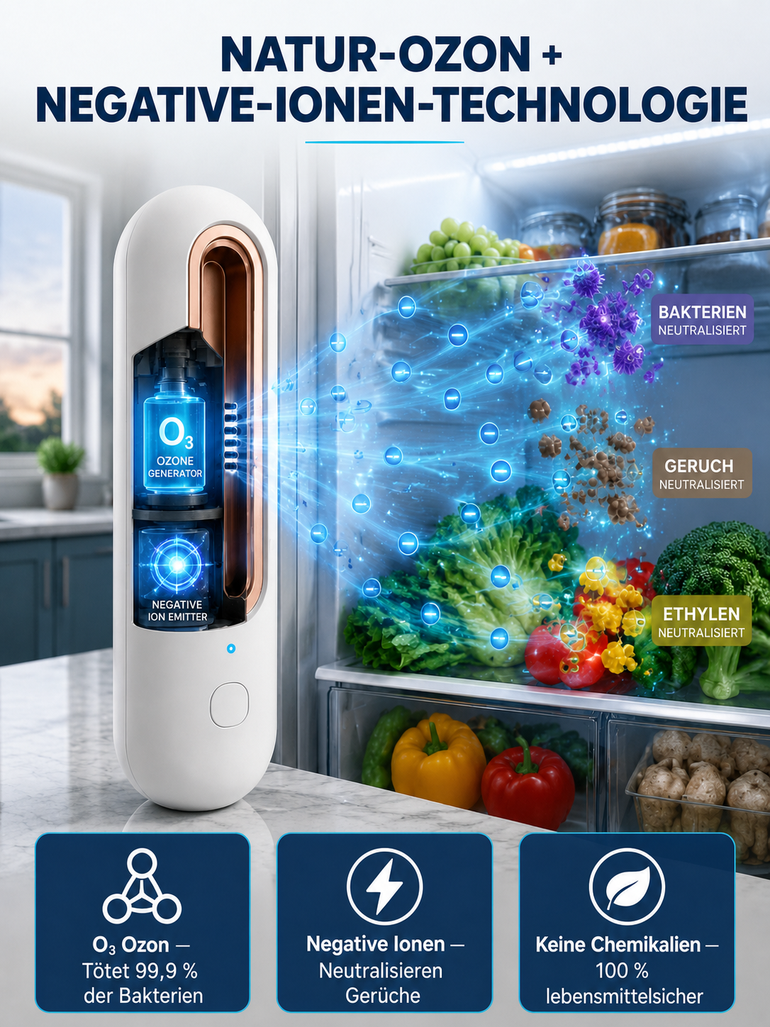 Smart-Kühlschrank-Frischhalte-Technologie | Aroma & Nährstoffe bewahren