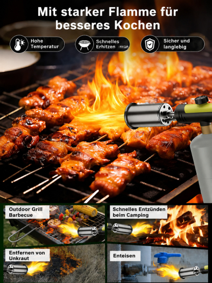 【12.000W Power & 1760°C Hitze】Industrie-Flammenwerfer
