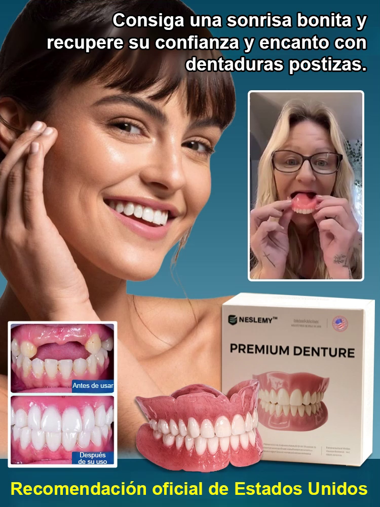  Perfecta sonrisa con dentadura postiza