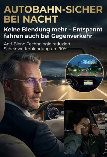 Ultraleichte selbsttönende Lesebrille mit Nachtsicht, rahmenloses Diamantschliff-Design