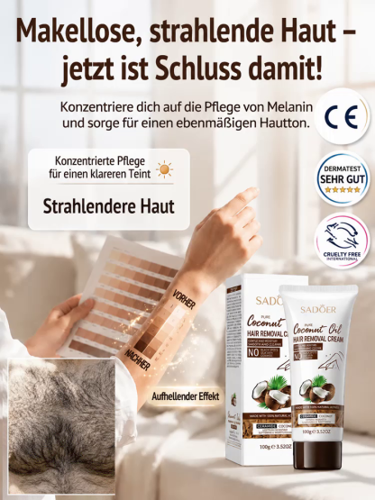 [Schmerzfreie Haarentfernung] Pflanzenextrakt-Kokosöl-Enthaarungscreme